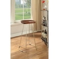 thumbnail image 2 of Benzara BM185390 Set of 2 Wood & Metal 30 in. Bar Height Stool, Walnut Brown & Gold - 30 x 17.72 x 19.3 in., 2 of 2