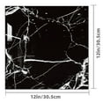 thumbnail image 5 of DEWOO 10pcs Peel and Stick Backsplash Wall Tile, Waterproof Peel and Stick Marble Wall Tiles, Self-Adhesive Panels for Bathroom, Kitchen, and Living Room (Black Marble,12"×12"), 5 of 11