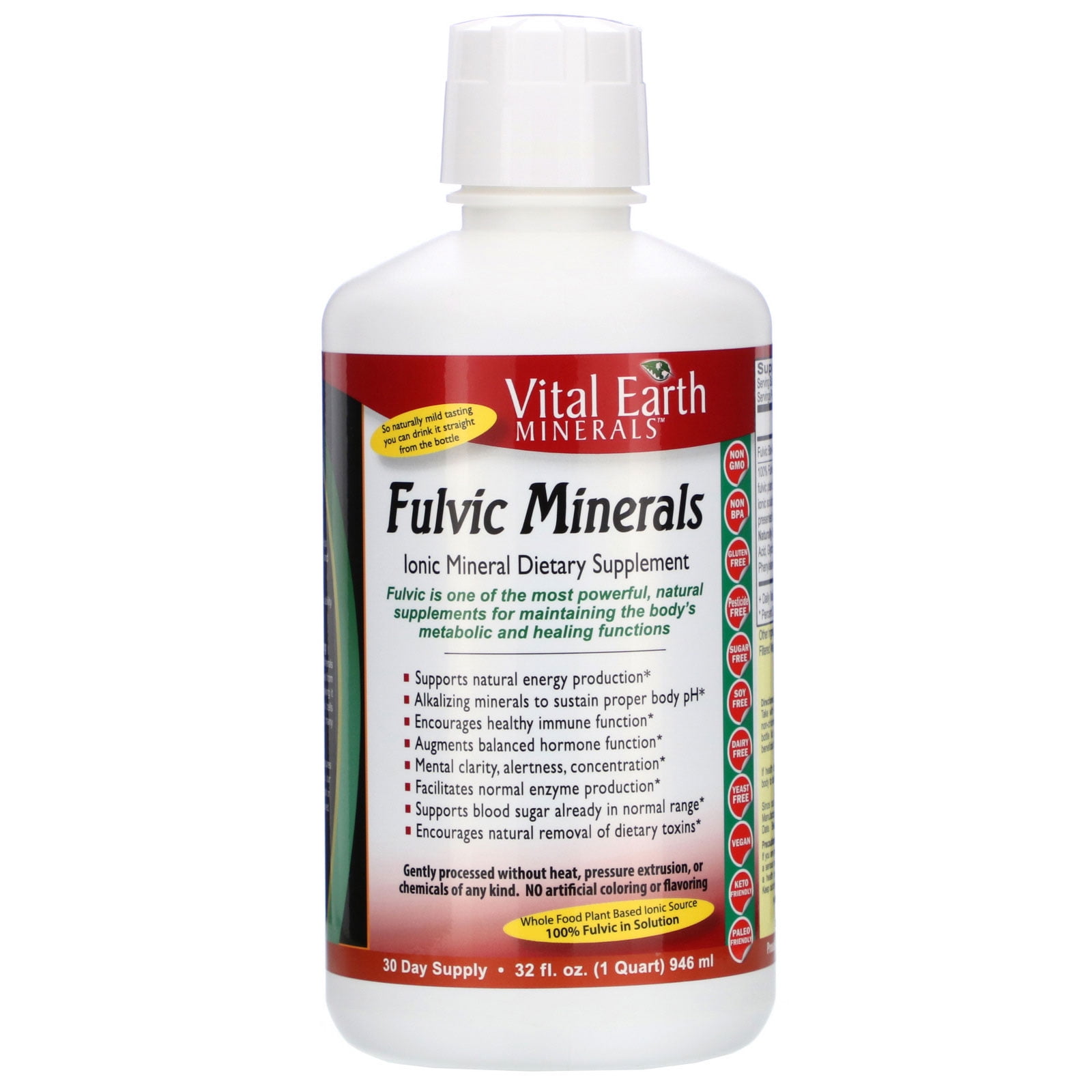 Vital Earth Minerals Fulvic Minerals, 32 fl oz (946 ml) - Walmart.com ...