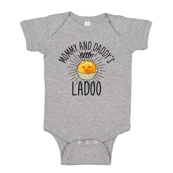 Mommy and Daddy's Little Ladoo Baby Bodysuit One Piece NB Athletic Heather