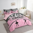 thumbnail image 3 of Manfei Cheerleading Twin Bedding Sets 7-Piece,Cheeleader Gifts Bedding Comforter Set 7-Piece,Preppy Dancer Sheet Sets,Lightweight Room Decor Reversible, 3 of 7