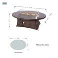 thumbnail image 3 of Direct Wicker 6 Seat Oval Gas Fire Pit Dining Table With Eton Chair, 3 of 7