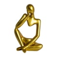 thumbnail image 4 of GROWTH TANK Modern Thinker Figurine Candle Holder Sculpture Handmade Candlestick Centerpiece Aureate, 4 of 9