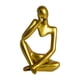 thumbnail image 4 of Candelero de estatuilla de moderno, accesorios, artesanía coleccionable, candelero Dorado Zulema Figura Pensador abstracto, 4 of 8