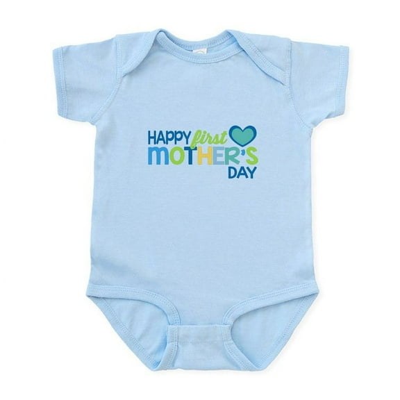 CafePress - Happy First Mother's Day Boy Body Suit - Baby Light Bodysuit, Size Newborn - 24 Months