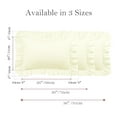 thumbnail image 7 of PiccoCasa Polyester Ruffle Pillowcases 2 Pcs with Envelope Cream Queen, 7 of 7