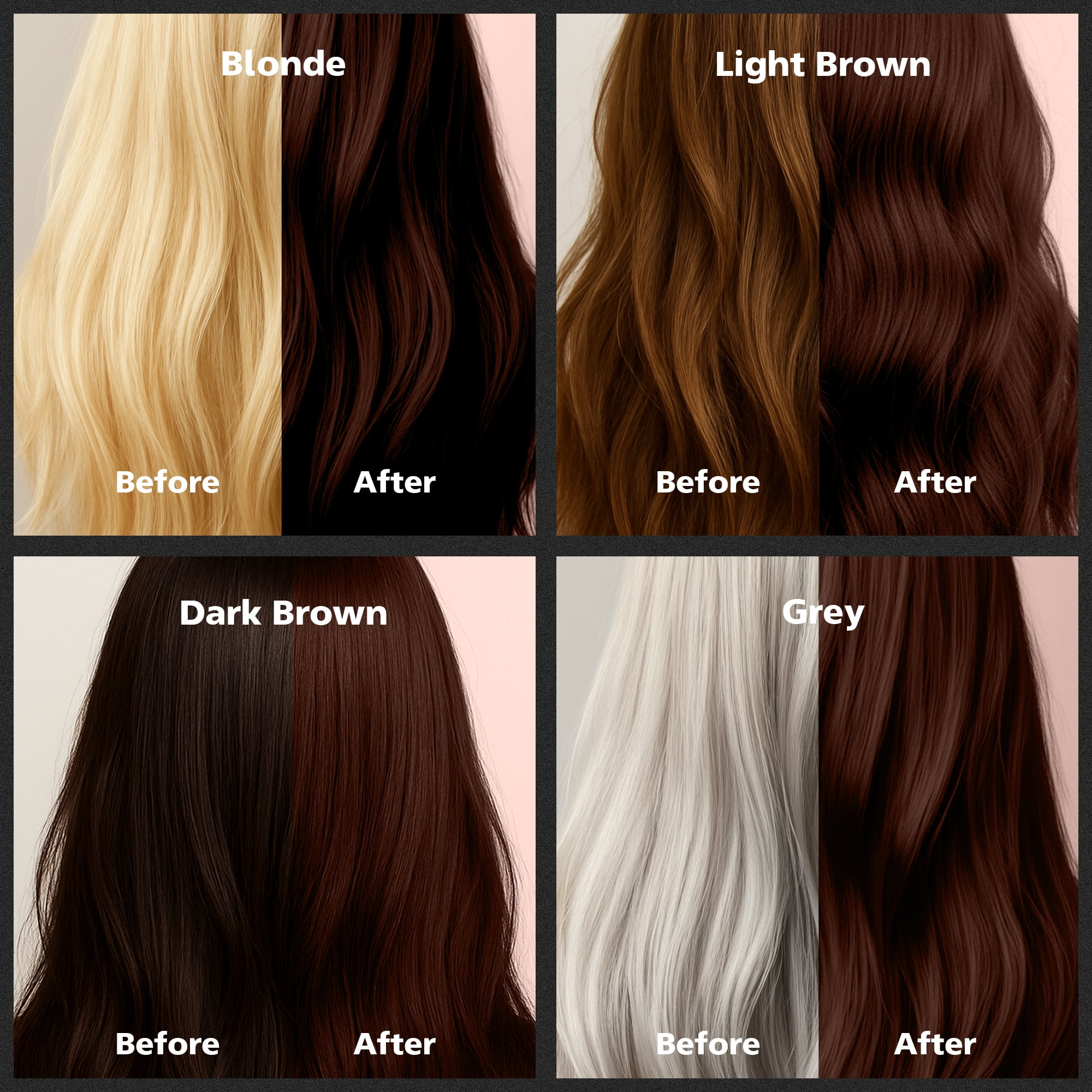 Herbishh Chestnut Brown Hair Color Shampoo for Gray Hair with Pack 2 Hair colour stain remover, Hair Dye Shampoo 3 in 1, 100% Gray Coverage, Permanent Hair Color for Men & Women, Ammonia-free, 500 ml
