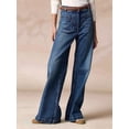 thumbnail image 4 of Womens Jeans High Waisted Straight Leg Baggy Boyfriend Jeans for Women Cargo Pants Deep Blue XL, 4 of 9