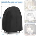 thumbnail image 2 of Outdoor Egg Chair Cover, 46inch Double Egg Chair Covers Waterproof Heavy Duty with Zipper for Patio Hanging Egg Chair and Wicker Chairs, Black-46x44x58inch, 2 of 6