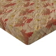 thumbnail image 4 of Ambesonne Autumn Vibes Fitted Sheet, Fall Art Grunge Design, Twin Size, Dusk Ruby Pistachio Green, 4 of 5