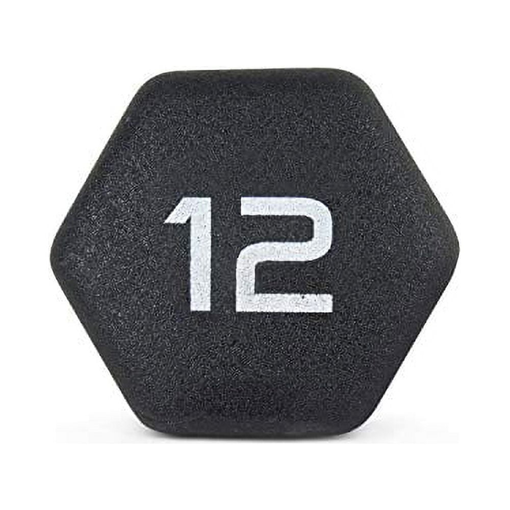 CAP Barbell, 12lb Black Neoprene Dumbbell, Single