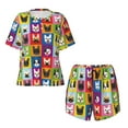 thumbnail image 4 of Lsque Colorful Bulldog Women's Short-Sleeved Pajama Set - 2 Piece Soft and Lightweight Sleepwear Set-X-Large, 4 of 9