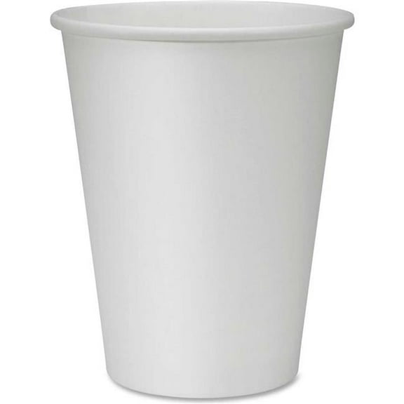 12 oz Genuine Joe Disposable Hot Cups - White - 1000 per Count
