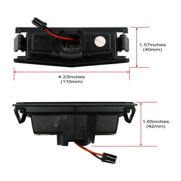 2 LED License Plate Label Lights for Mazda Miata MX-5 2016-up D09H-51-270-