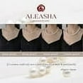 thumbnail image 5 of Aleasha 16" 6mm Faux Pearl Necklace for Women Round White Pearl Strand Wedding Jewelry (6mm,16", White), 5 of 5