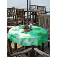 thumbnail image 2 of St. Patrick's Day Table Cloth Round Tablecloth, Watercolor Country Green Lucky Clovers Waterproof Wrinkleproof Table Cover with Umbrella Hole and Zipper for Party/Dining/Patio/Wedding 54 Inch, 2 of 9