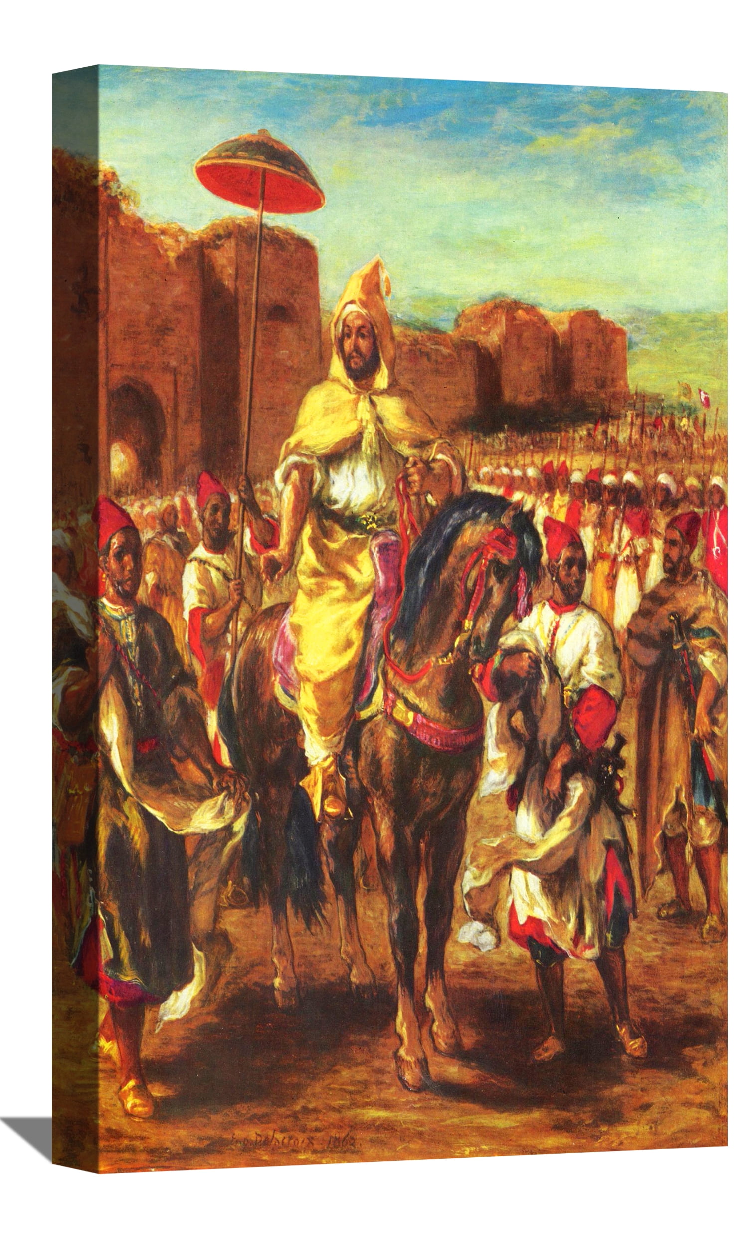 Eugene Delacroix Painting Art Print The Sultan Of Morocco French