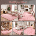 thumbnail image 2 of LUOVEN Fluffy Soft Shag Area Rug, 8*10 Modern Indoor Carpet for Bedroom Living Room Kids Room, Pink, 2 of 8