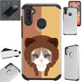 thumbnail image 1 of WORLD ACC Fusion Phone Case Compatible with Samsung Galaxy A11 + TEMPERED GLASS Hybrid TPU Phone Cover (Hat Cat Ragdoll), 1 of 1