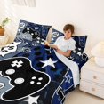 thumbnail image 3 of Homewish Esports Gaming Controller Bed Sheets,Modern Video Game Full Size Sheets,Navy Black,4 Pieces,1 Flat Sheet, 1 Fitted Sheet and 2 Pillowcases, 3 of 6