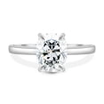 thumbnail image 2 of 3.00Ct Elongated Cushion Cut Moissanite Engagement Ring, Trellis Set, 14K White Gold, 2 of 7