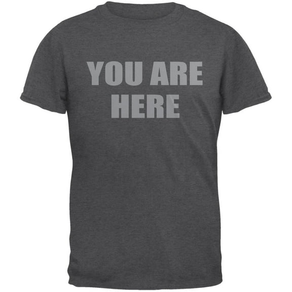 You Are Here Inspired By John Lennon Dark Heather Adult T-Shirt - Medium