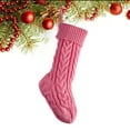 thumbnail image 2 of Cute Christmas Stocking Hanging Ornament, Solid Color Twists Knitting Stockings Pendant Decoration For Fireplace, Shop Window And Xmas Tree, 2 of 5