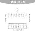 thumbnail image 2 of 1pcs Windproof Sock Drying Rack Space Saving Balcony With 20 Clips 2 Layers Underwear, 2 of 5