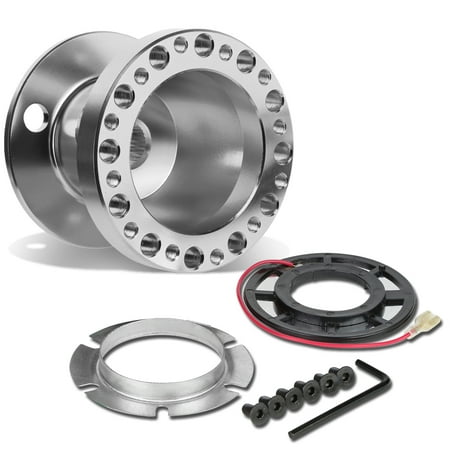Aluminum Steering Wheel 6-Hole Hub Adaptor Kit (Silver) - Miata / RX7 / RX8 /