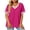 Hot Pink, variant on CQONEPT Womens T Shirts Loose Fit Short Sleeve Tees Crew Neck Color Block Summer Tops Fashion Loose Fit louses Top Red XL
