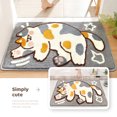 thumbnail image 2 of Cat Bath Mat Bathroom Rug, Plush Microfiber Shower Rug Non-Slip Water Absorbent Bath Rug, Funny Animal Floor Mats for Kids Room, Bedroom, Kitchen (Calico Cat, 20 x 31), 2 of 6