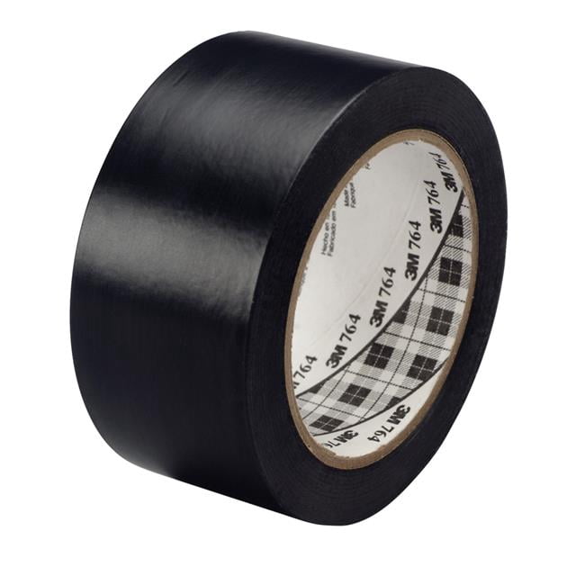 General Purpose Wear Resistant Floor Marking Tape Roll, 1 in. x 36 yard, Vinyl - Black