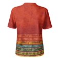 thumbnail image 5 of Stralyhd Cotton Linen Womens Tops Short Sleeve Button Down Shirt 2026 Summer V Neck Top Casual Dressy Loose Henley Blouses Wine L, 5 of 8