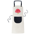 thumbnail image 1 of Aquarelle Pêche Fleur Tablier Cuisine Bavoir Beige Cuisine Poche Femmes Hommes, 1 of 3