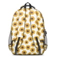 thumbnail image 3 of White Sunflower Backpack for School,Cute School Bag,Schoolbag with Adjustable Shoulder Straps & Padded Back,16.9 Inch, 3 of 5