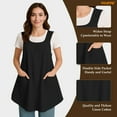 thumbnail image 4 of WHIPPY Kitchen Cooking Aprons for Women with Pockets Japanese Linen Cross Back Apron Unisex for Baking Painting Gardening, 4 of 7
