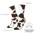 thumbnail image 4 of Rateoe Brown Cow for Women Casual Calf Socks - Cute Crew Socks - Thin Soft Above Ankle Socks Size 5-11, 4 of 6