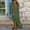 Army Green, variant on Women Bohemian Linen Shirt Long Dress Side Split Beach Swimwear Cover Up Dress with Pocket V Neck Casual Loose Dress (Small, Army Green)