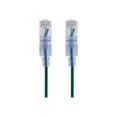 thumbnail image 1 of Monoprice SlimRun - Patch cable - RJ-45 (M) to RJ-45 (M) - 1 ft - UTP - CAT 6a - booted, snagless - black (pack of 10), 1 of 5