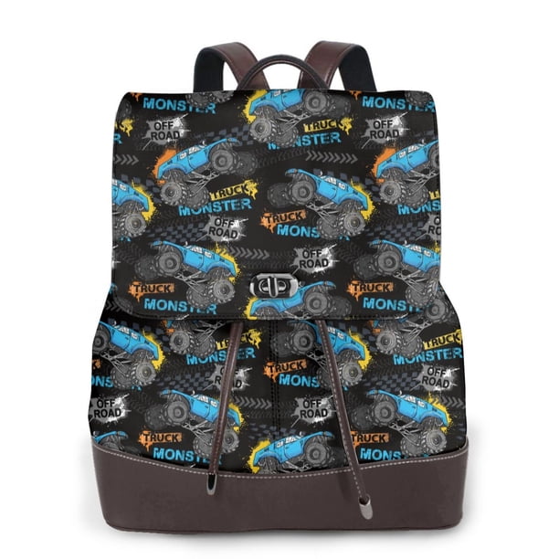 Disketp Cool Off-Road Vehicle Mochila de Cuero para Mujer, Bolso de Espalda Antirrobo con Estilo para Viaje, Trabajo y Uso Diario