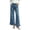 *Light Blue, variant on ClodeEU Women's High Waisted Ruffle Hem Wide Leg Jeans with Pockets ,Casual Slim Fit Fashion Denim Pants Black,Women's Plus L