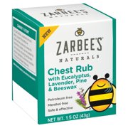 Zarbee's Naturals Chest Rub with Eucalyptus, Lavender, Pine & Beeswax, 1.5 oz