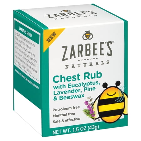 Zarbee's Naturals Chest Rub with Eucalyptus, Lavender, Pine & Beeswax, 1.5 oz