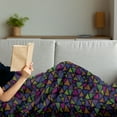 thumbnail image 3 of Colorful Soft Flannel Fleece Blanket, Pattern with Striped Triangle Shapes in Vibrant Colors Hipster Style Urban Culture, Cozy Plush for Indoor and Outdoor Use, 50" x 70", Multicolor, by Ambesonne, 3 of 5