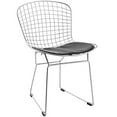 thumbnail image 1 of Take Me Home Metallic Woven Dining Chair – Set of 4 with Black Pad and Chrome Frame, Stylish Woven Design for Modern Dining Rooms and Contemporary Spaces,durable, 1 of 5