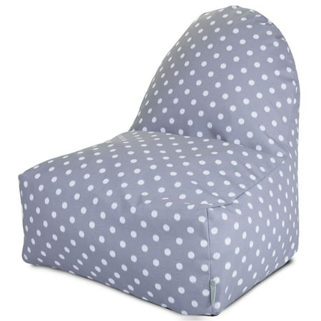 UPC 859072270718 product image for Majestic Home Goods Indoor Outdoor Gray Ikat Dot Bean Bag Kick-it Chair 30 in L  | upcitemdb.com