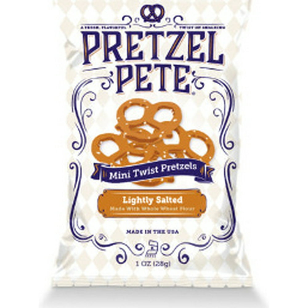 Pretzel Pete Whole Wheat Mini Twists Pretzels, 20 Ct (1 Oz. Bags