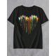 thumbnail image 4 of Printed Round Neck Short Sleeve T-Shirt Suitable For Valentine's Day Casual Wear Graphic Tees Women Tops Tee For Adult, Men, Women, Teen, Teenager, Adolescent, Youth, 4 of 5
