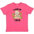 thumbnail image 3 of Inktastic Cute Sloth I Love My Yaya with Green Leaves Youth T-Shirt, 3 of 5