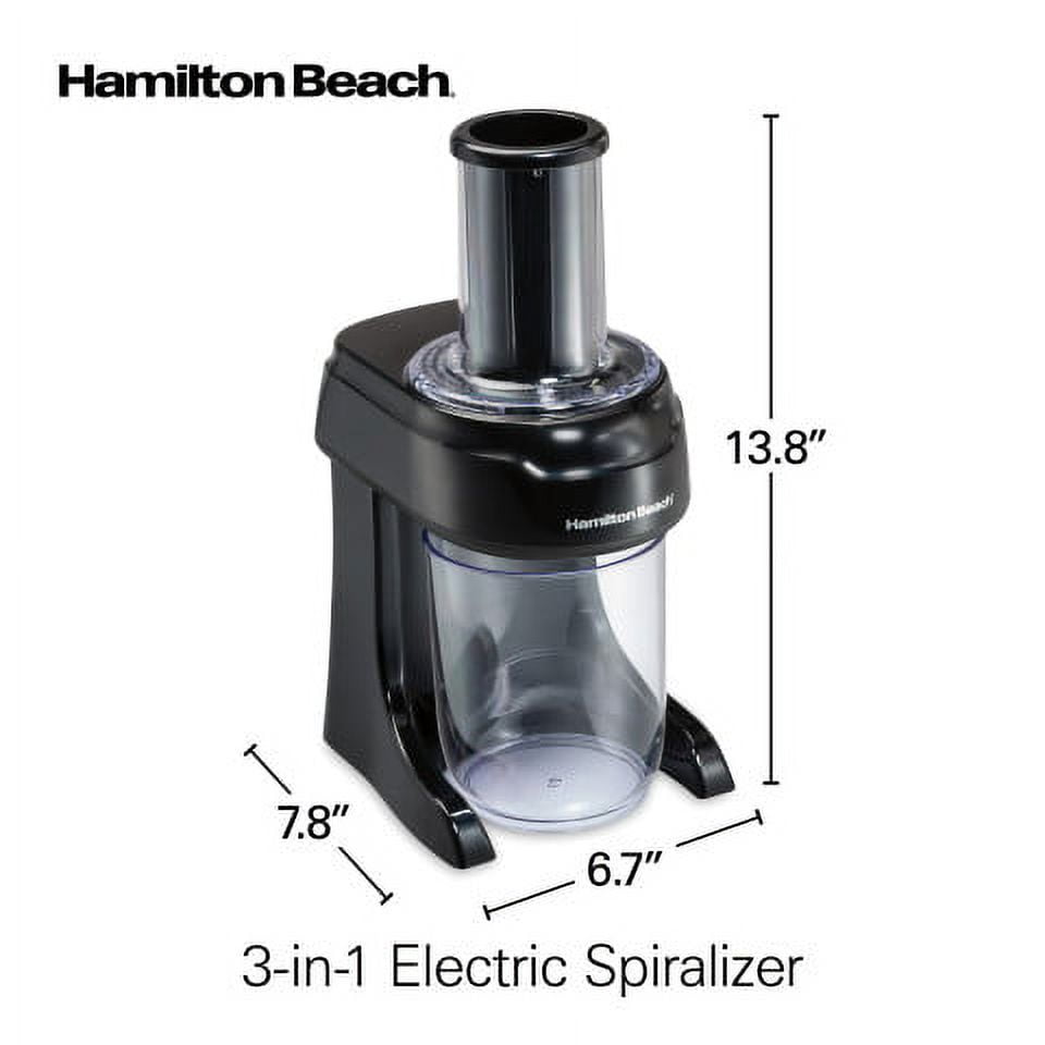 Hamilton Beach 6-Cup Electric Spiralizer Black 70930 - Best Buy